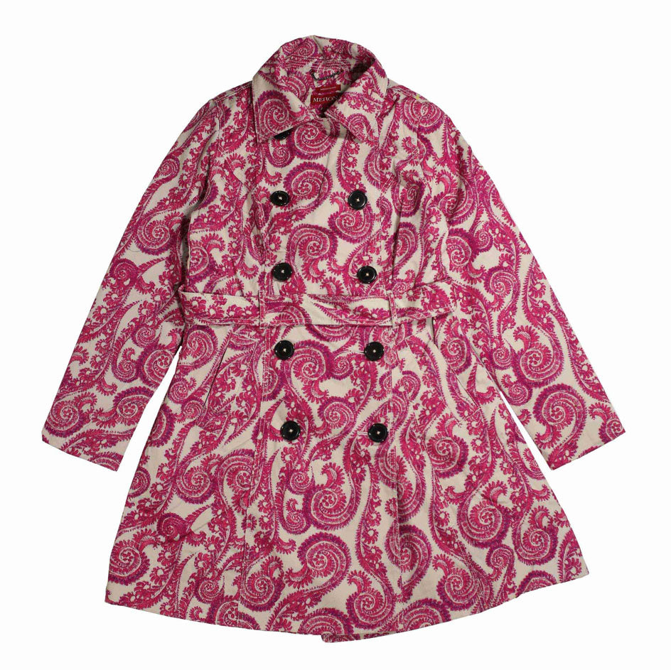 Merona Pink Paisley Water Resistant Trench Coat SWAG KICKS