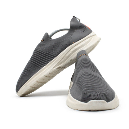 Sporty Grey Run Slip-Ons