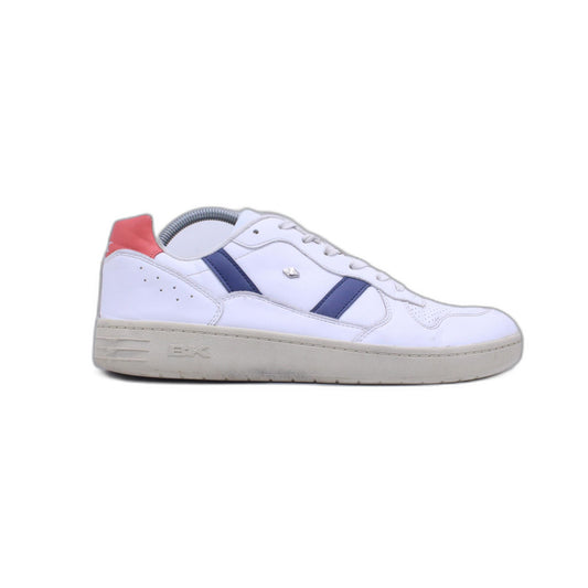 Casual Leather Shoes Sneakers Off White Navy Red