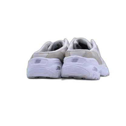 Skechers D'lite Shoes Gray Clog Slip On Comfort Sandal Memory Foam