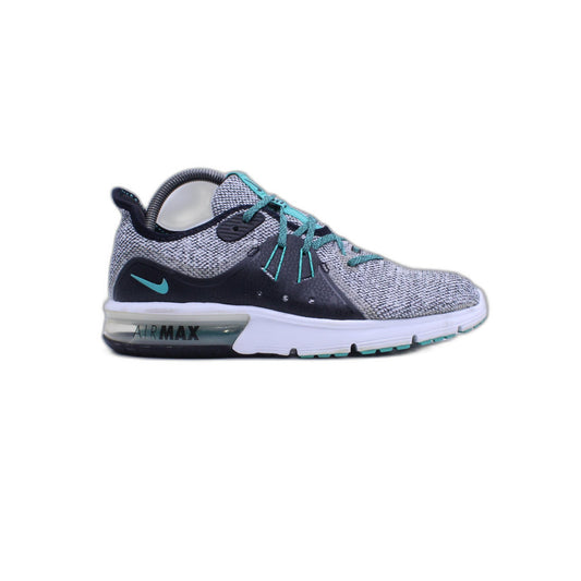 Nike Air Max Running Shoes 10 Sequent 3 White Hyper Jade Black 908993-100