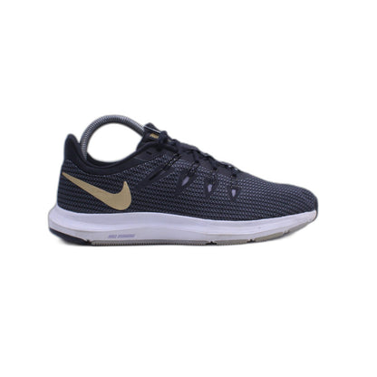 Nike AV8012-006 Quest Black Lace-Up Metallic Running Shoes