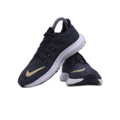 Nike AV8012-006 Quest Black Lace-Up Metallic Running Shoes