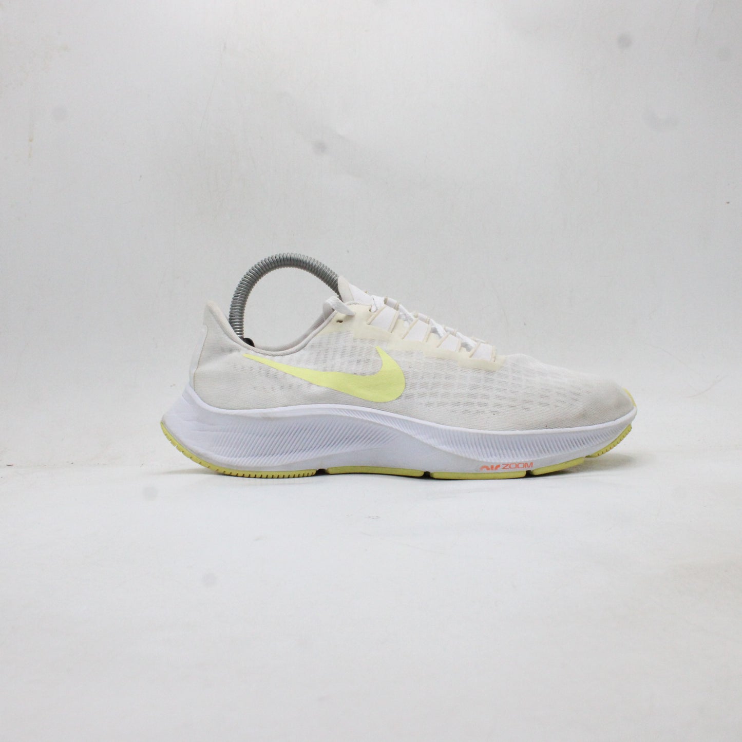 Nike Air Zoom Pegasus White Yellow Logo Athletic Running Shoes