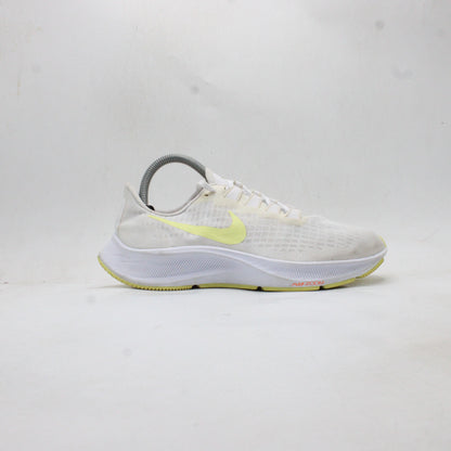 Nike Air Zoom Pegasus White Yellow Logo Athletic Running Shoes