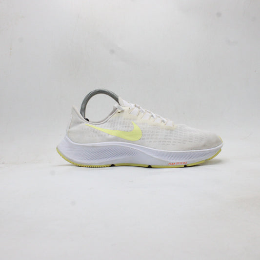 Nike Air Zoom Pegasus White Yellow Logo Athletic Running Shoes