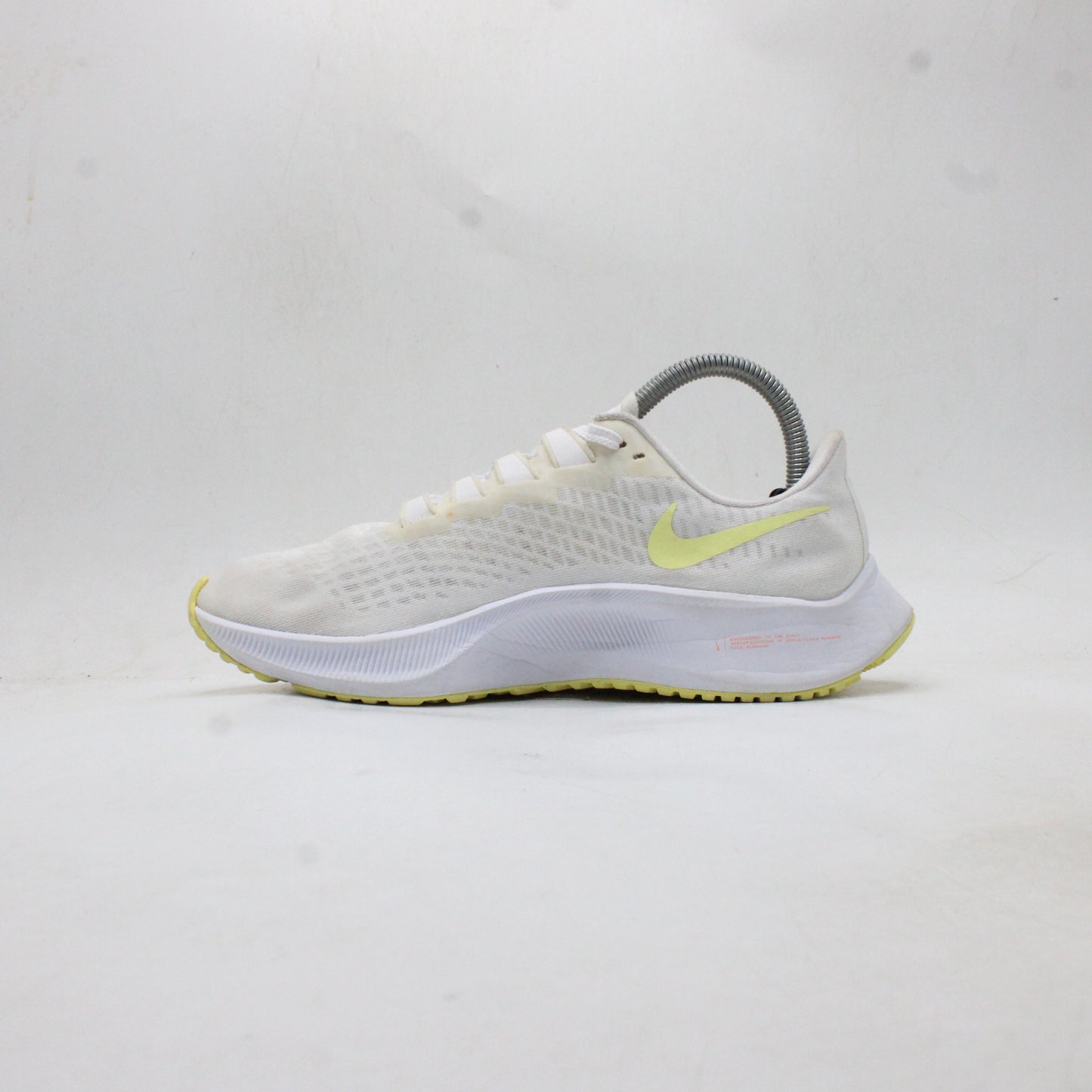 Nike Air Zoom Pegasus White Yellow Logo Athletic Running Shoes