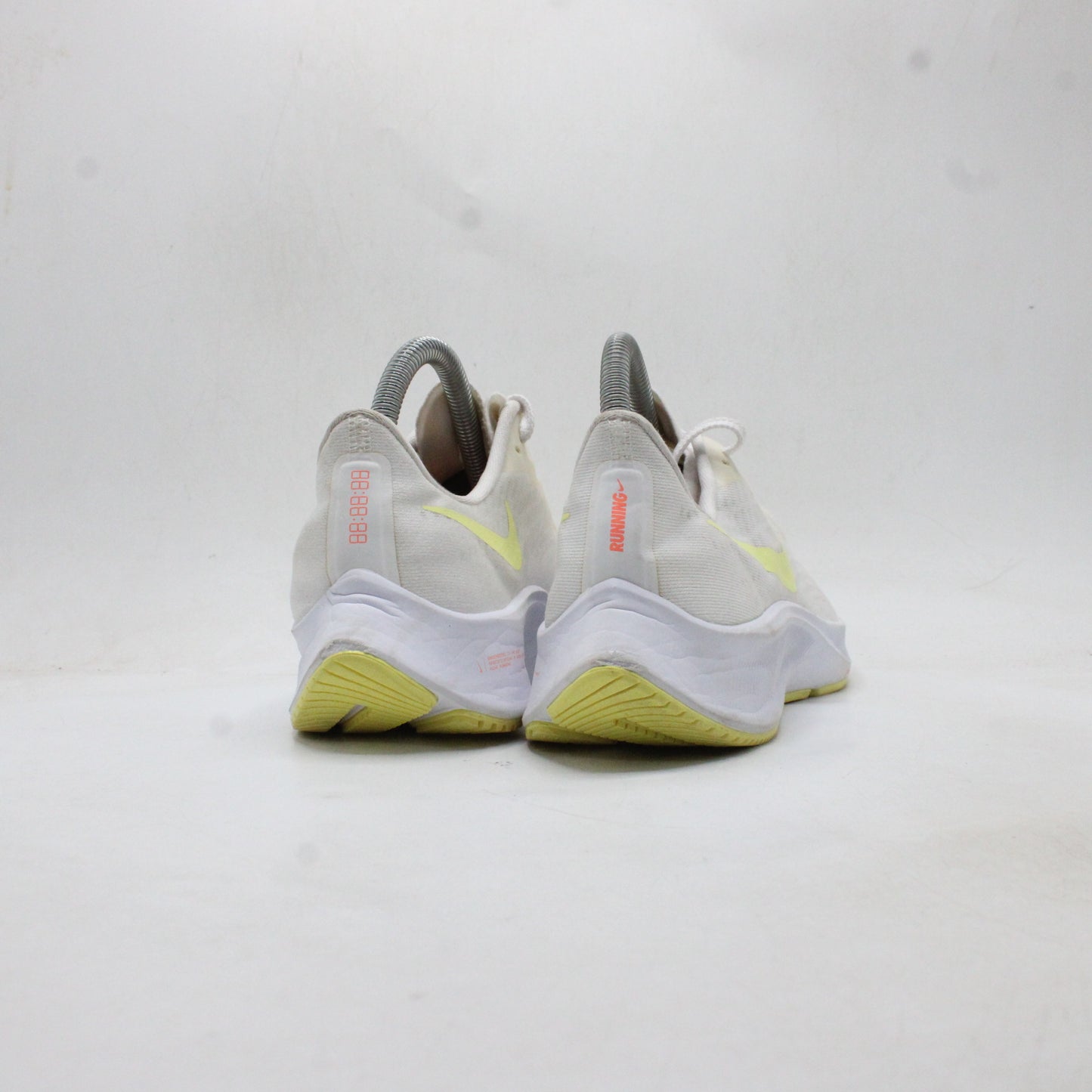 Nike Air Zoom Pegasus White Yellow Logo Athletic Running Shoes