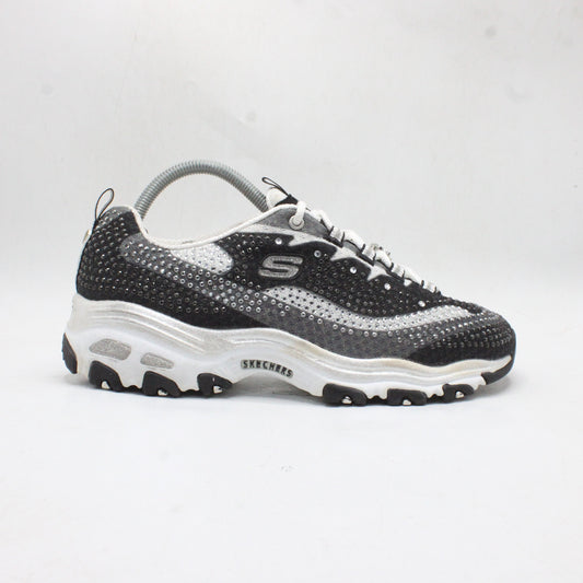 Skechers d'lites womens shoes Black and silver