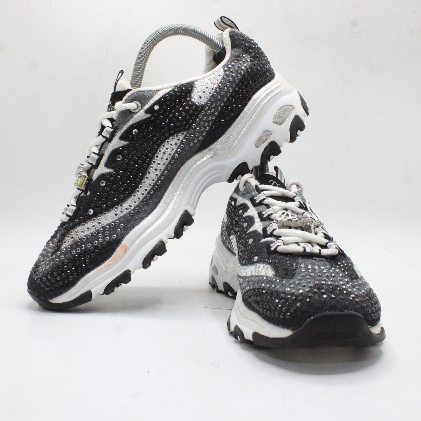 Skechers d'lites womens shoes Black and silver