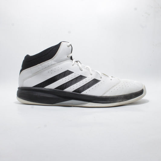 Adidas Isolation 2 White Black Leather High Top Basketball Sneaker