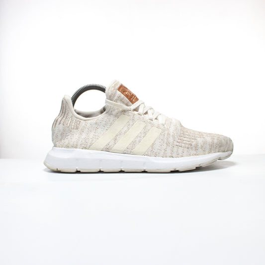 Adidas Swift Run Wmns 8 Copper Metallic White Knit Lace up Running Shoes