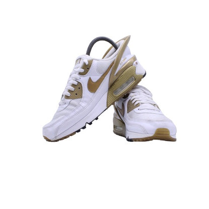 Nike Air Max 90 FlyEase White Metallic Gold Shoes