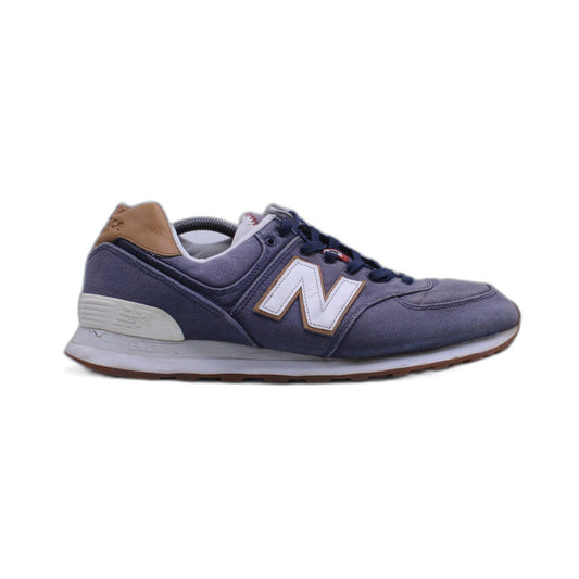 New Balance 574 Classics 15 Ounce Canvas Denim Black Brown Mens