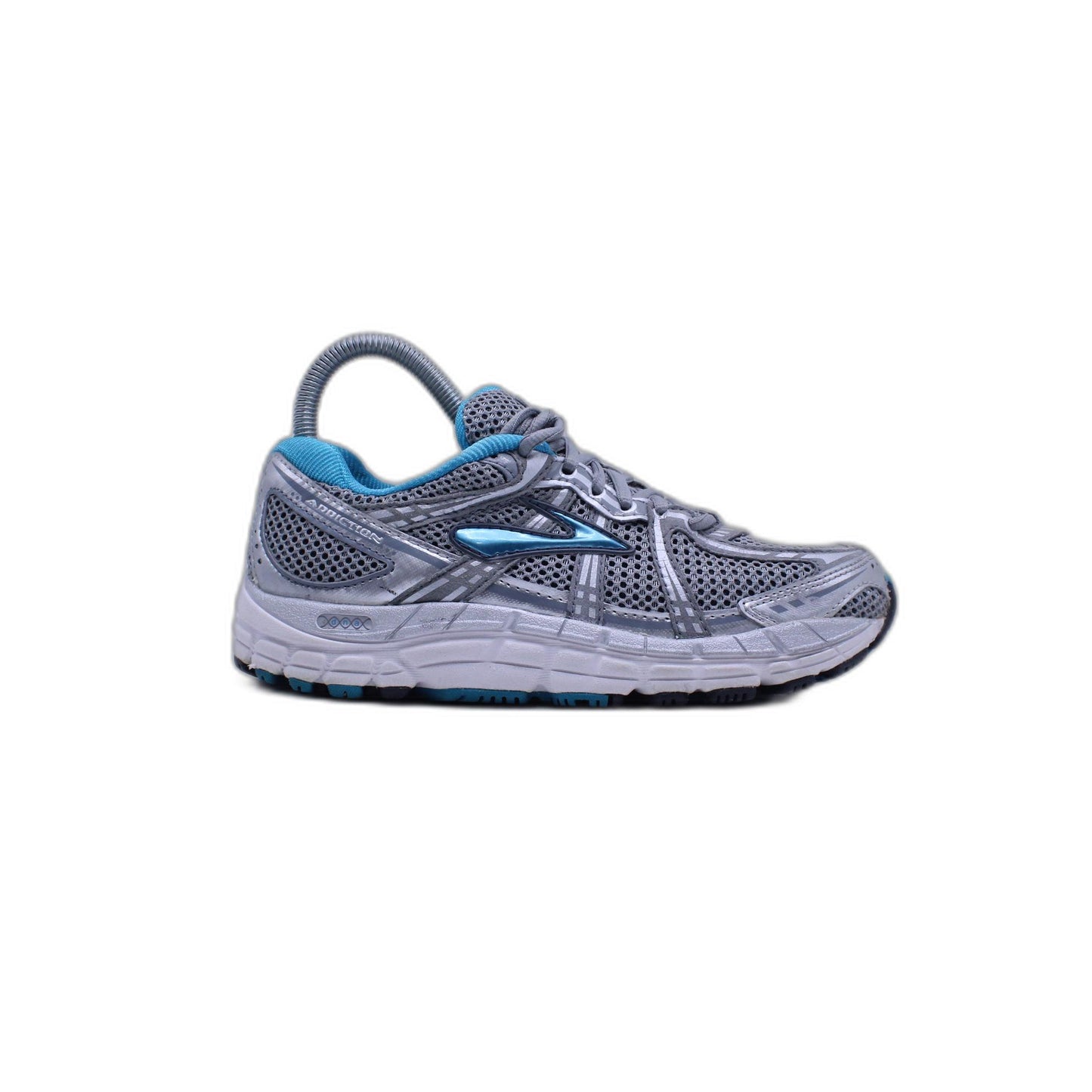 Brooks Running Shoes 6 Addiction Gray Silver Lace Up Athletic Sneakers