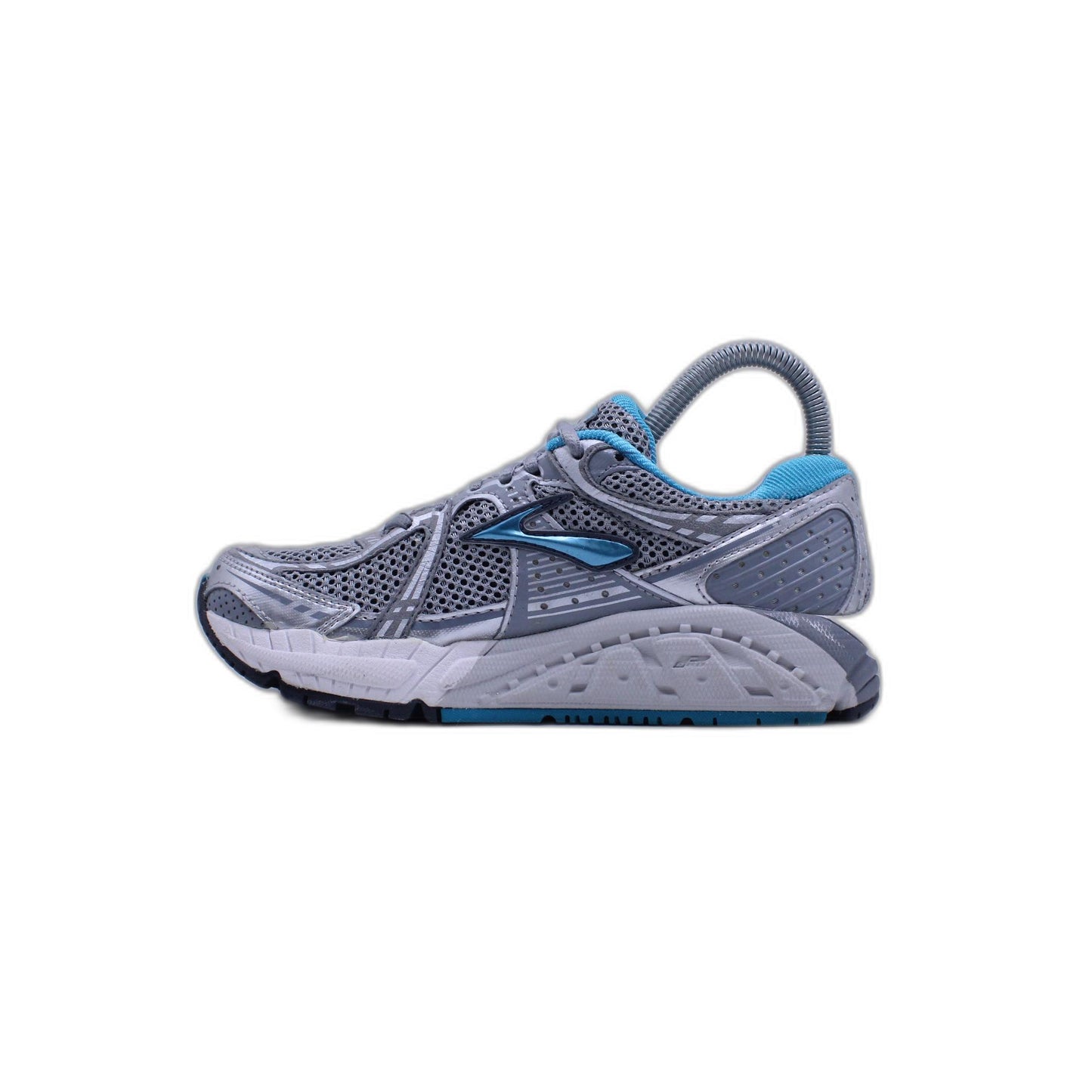 Brooks Running Shoes 6 Addiction Gray Silver Lace Up Athletic Sneakers