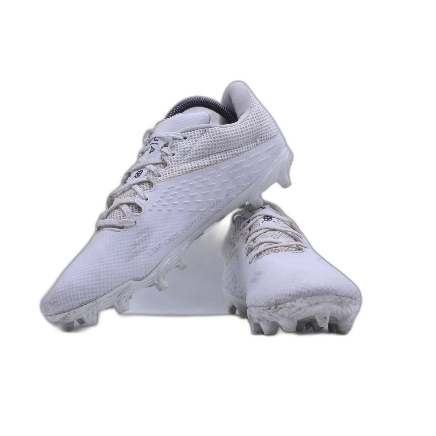 Under Armour Blur Smoke MC White Grey Football Cleats