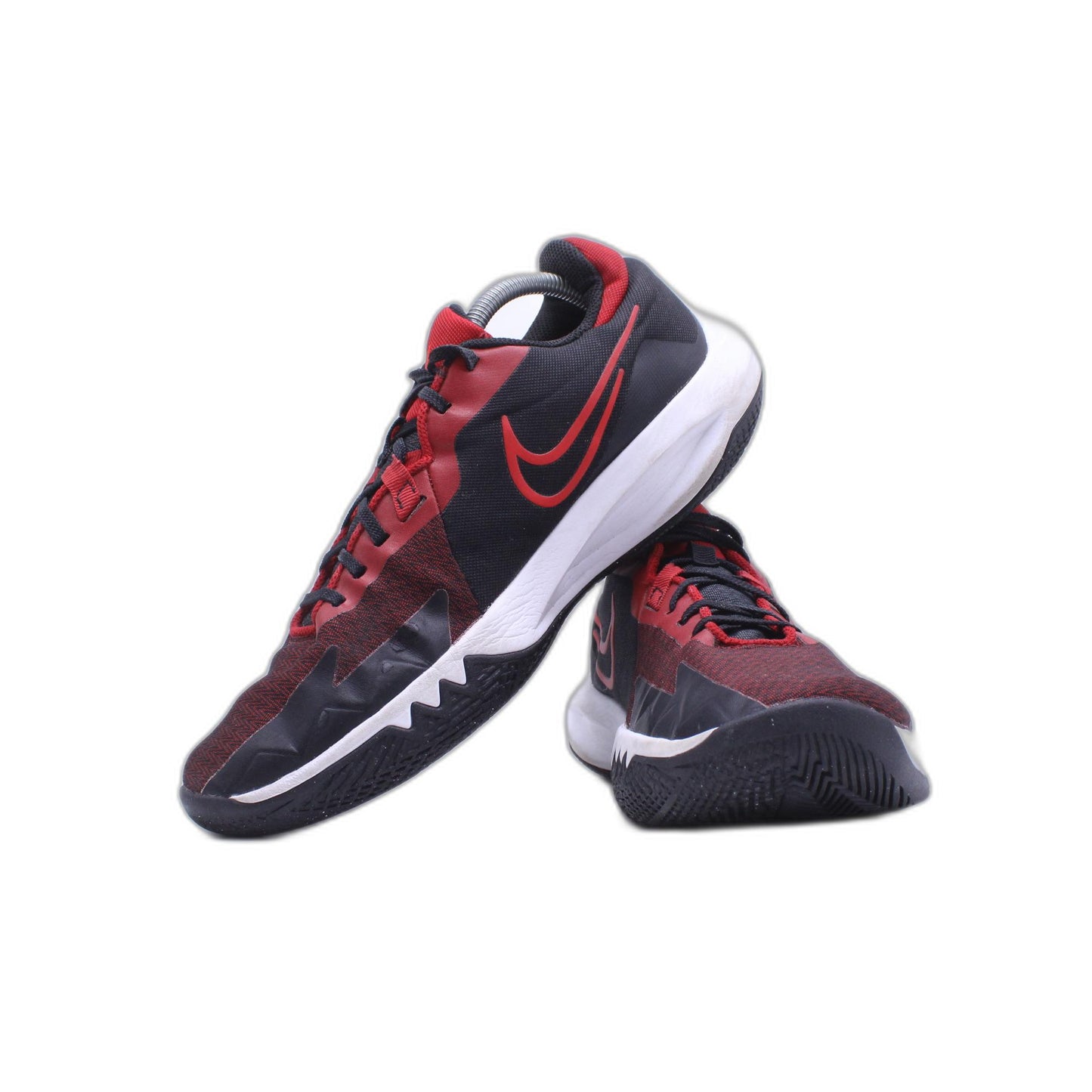 Nike Mens Precision 6 Black Red Athletic Basketball Sneakers