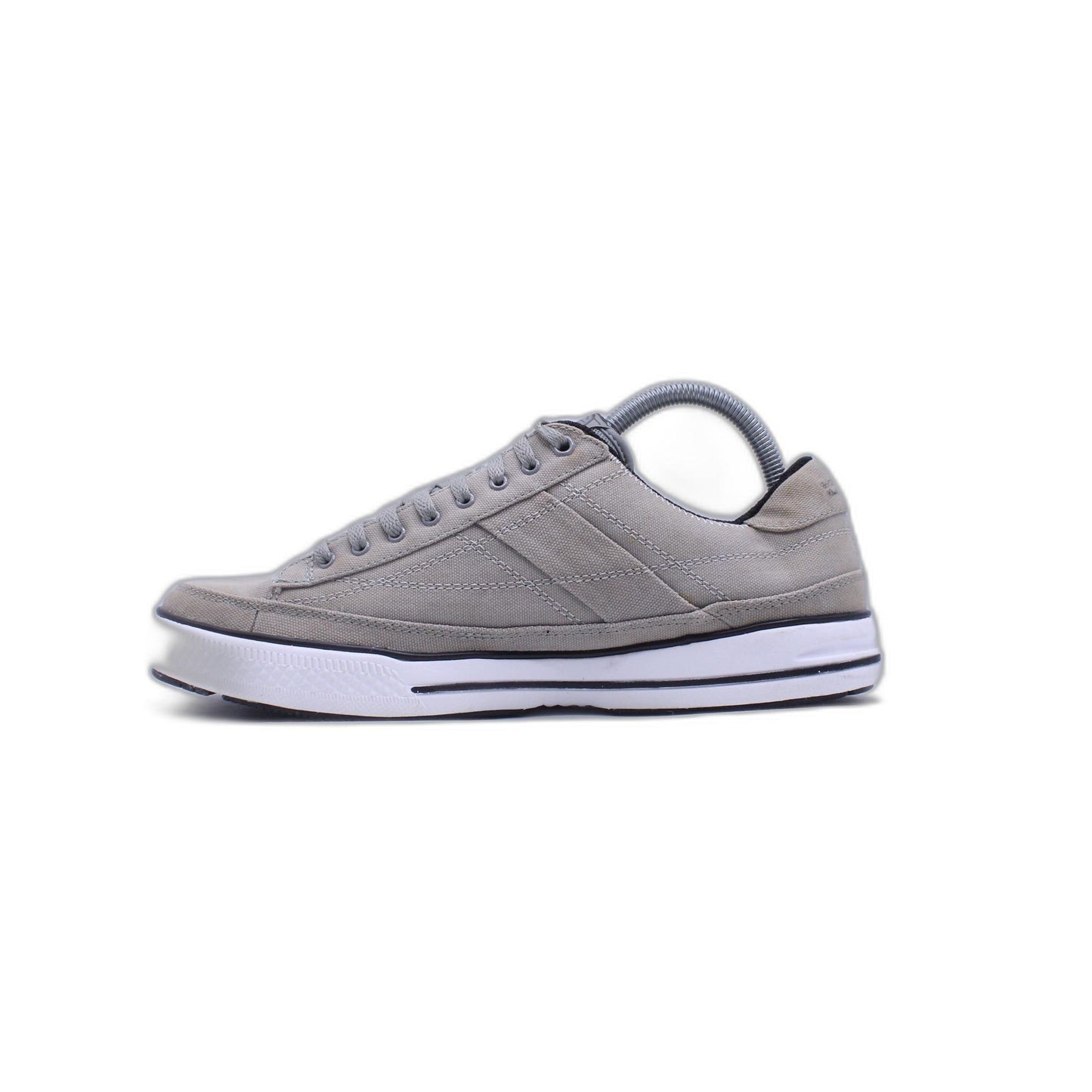 SKECHERS  Men Sneaker Shoes Gray Fabric Lace Up