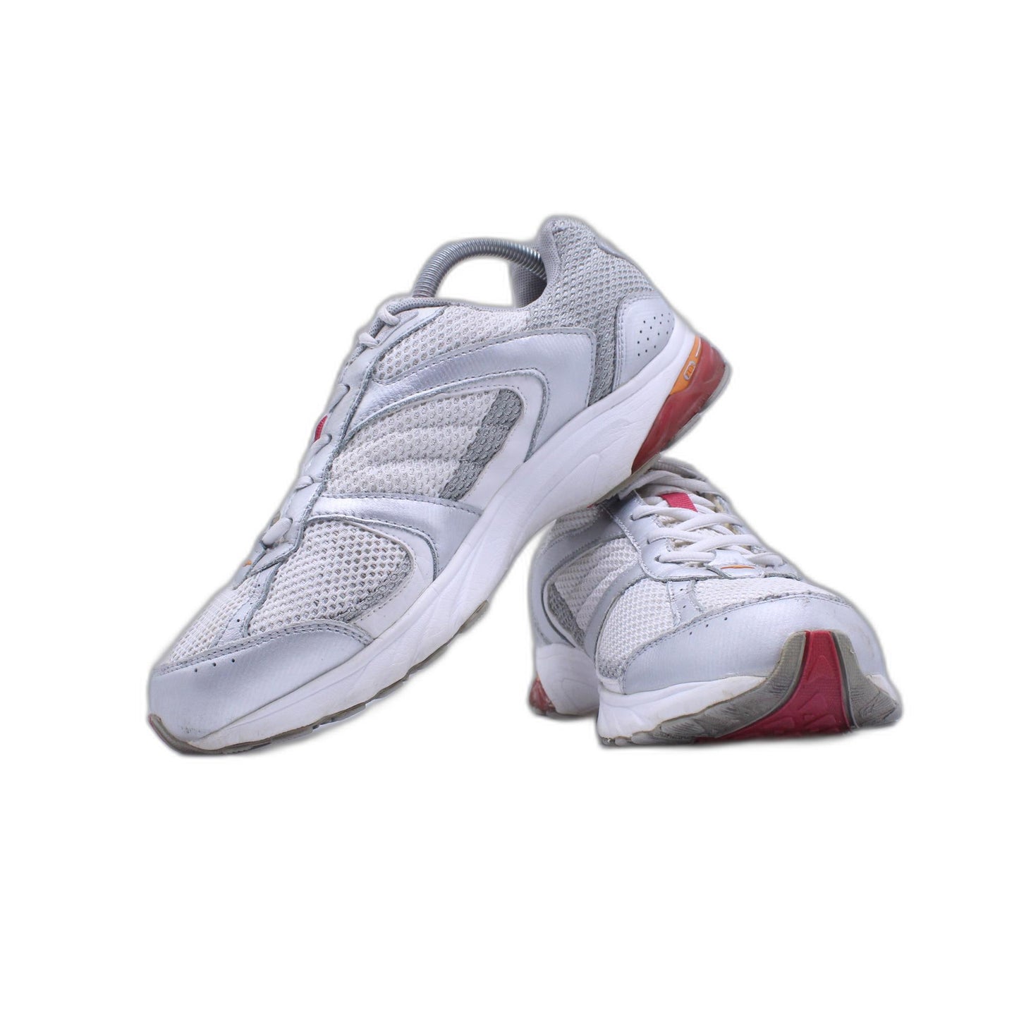 Reebok Womens DMX Foam White Gray Low Top Lace Up Running Sneaker