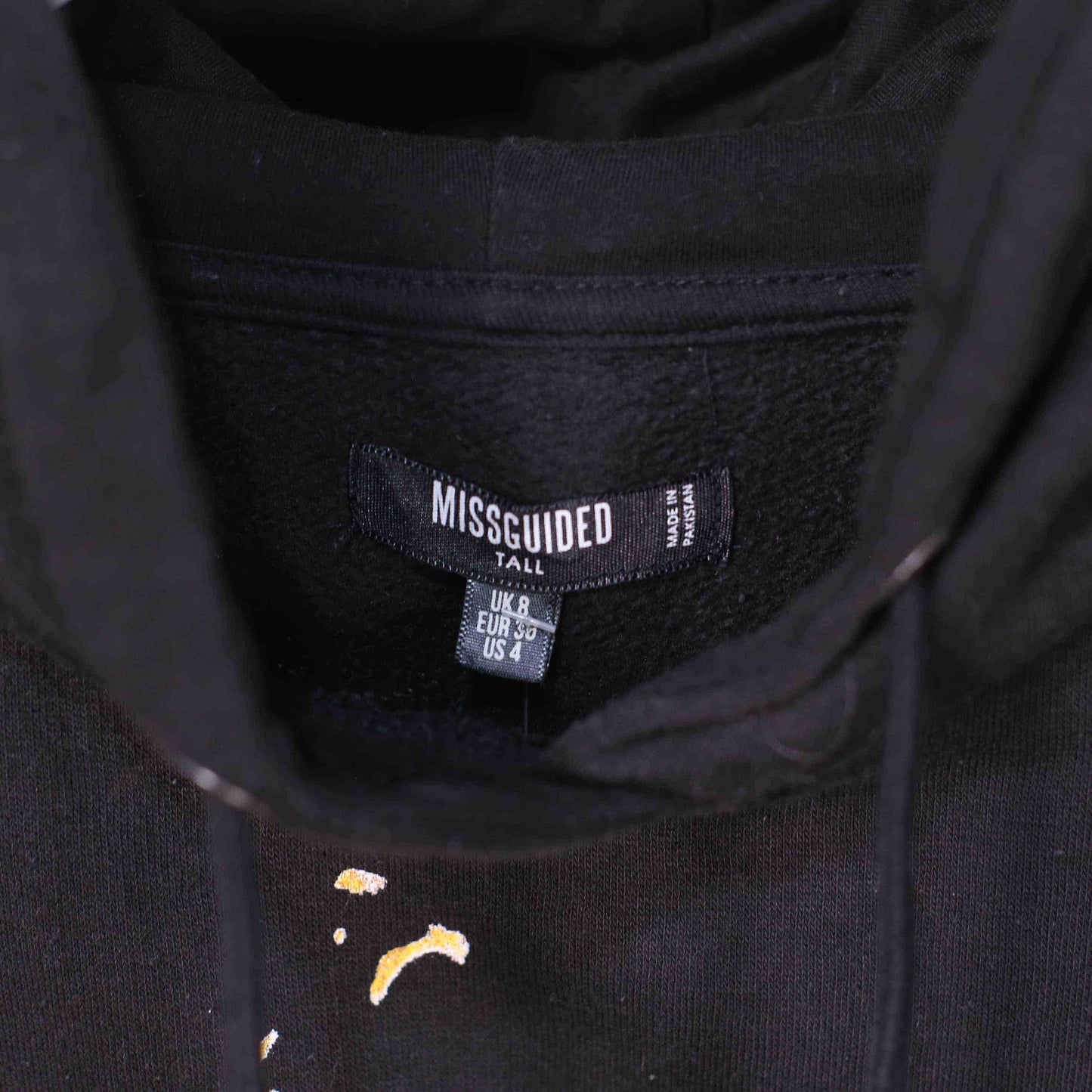 MISSGUIDED TALL BLACK HOODIE