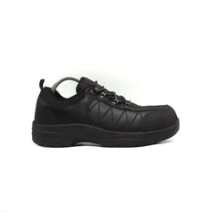 OrthoFeet Dolomite Work Shoes Men's Work Boots Black - 7 Medium