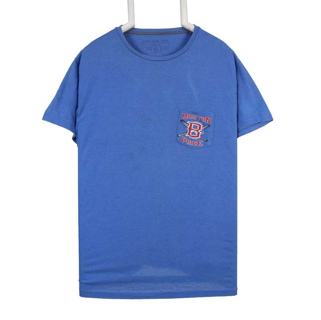 Classic Blue Mens Round Neck T-shirt