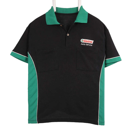 CASTROL BLACK AND GREEN CLASSIC POLO SHIRT